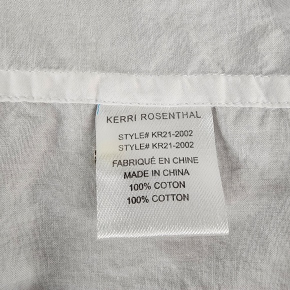 Kerri Rosenthal Small White Cotton Shirt with Pink Heart Applique Button Up Top - Picture 3 of 13